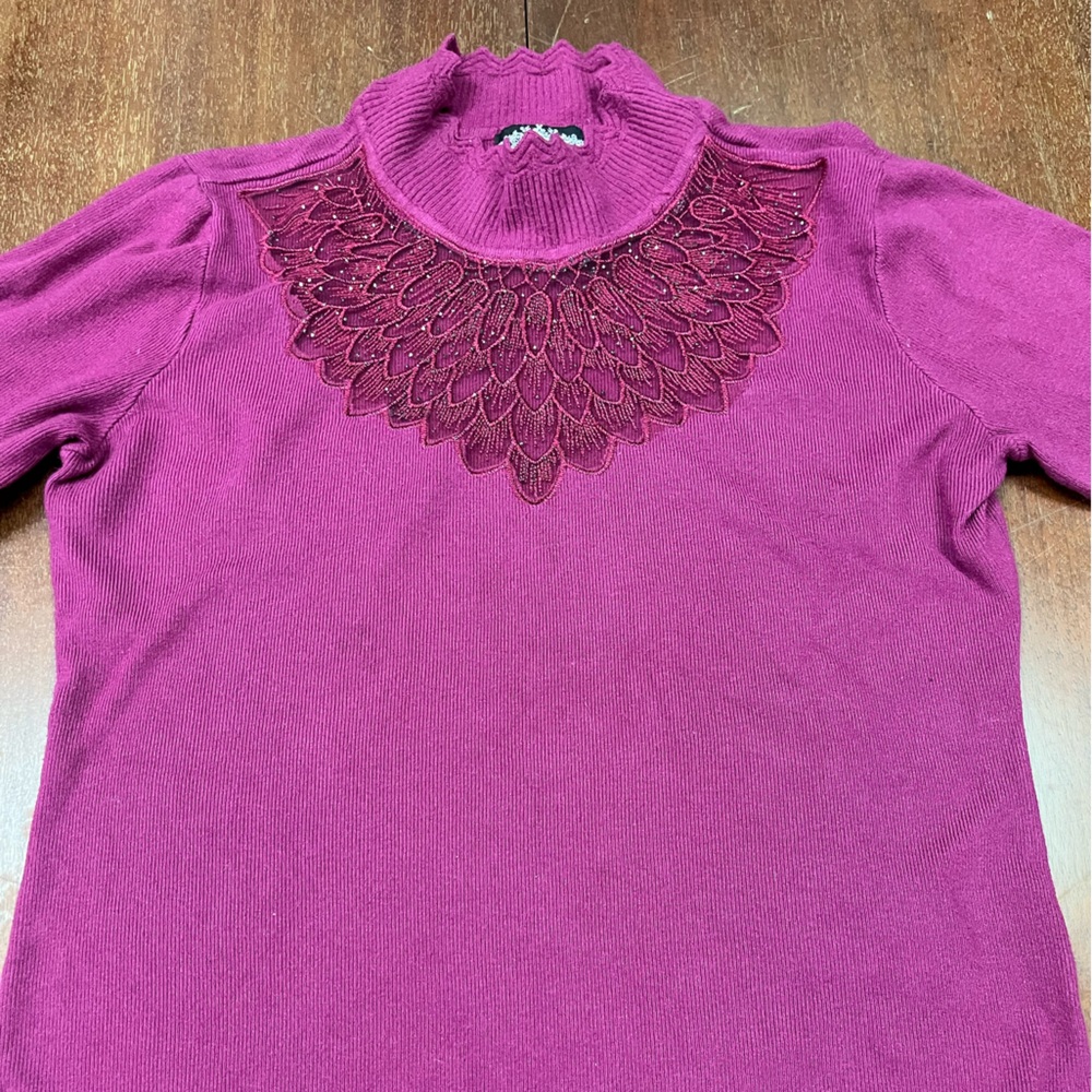 Olivers Magenta Knit Sweater long sleeves